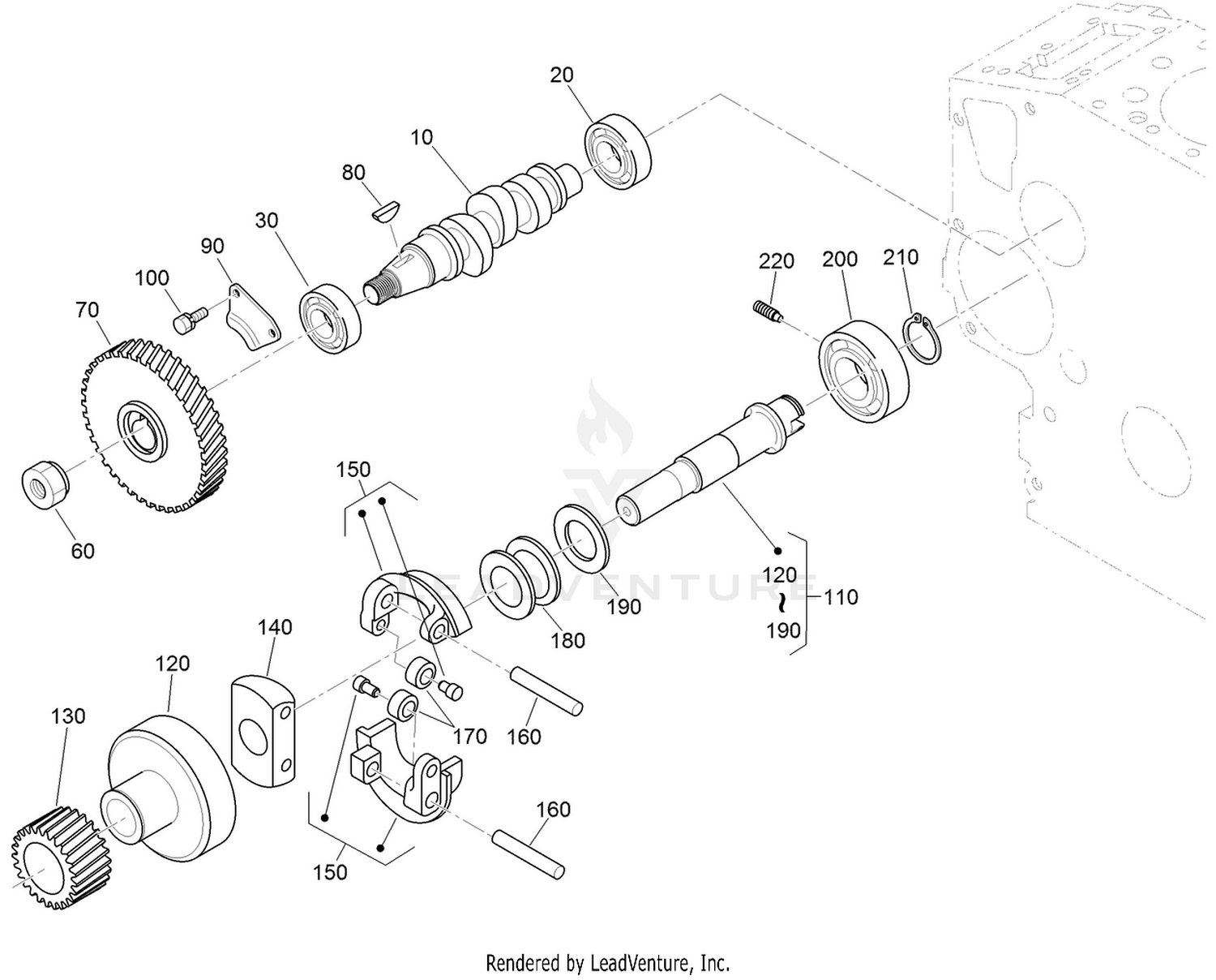 Fuel Camshaft and Governor Shaft Assembly
