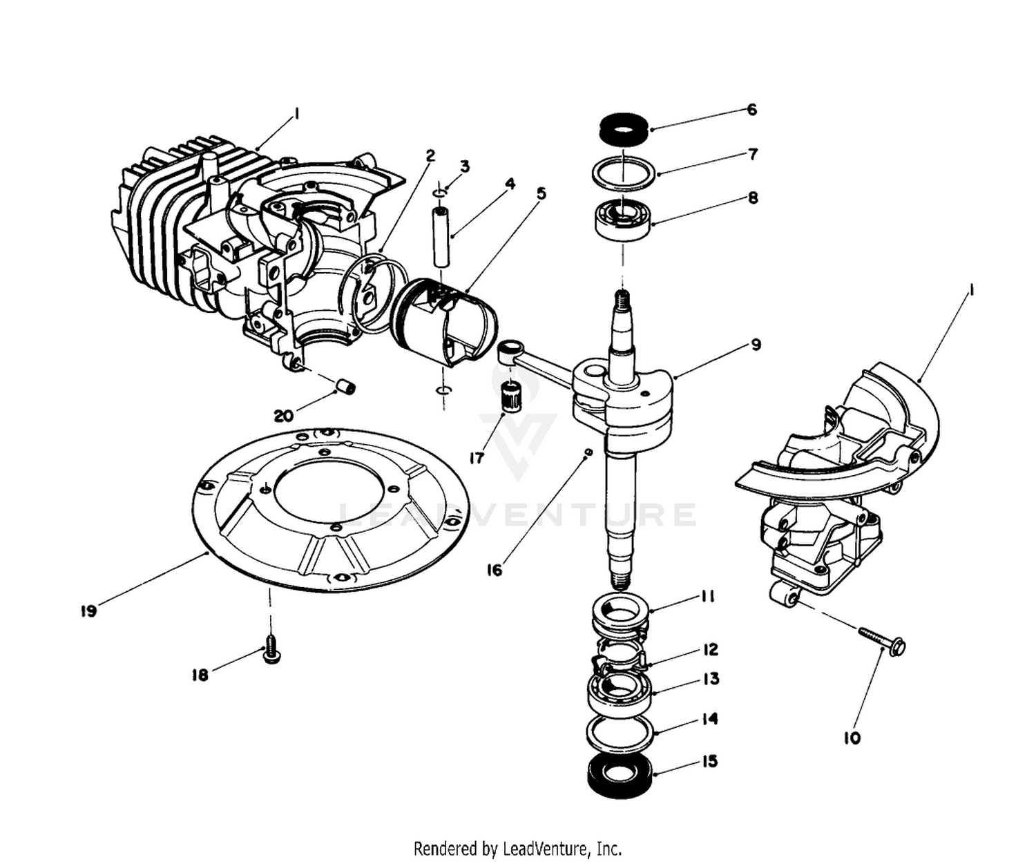 Crankshaft Assembly (engine Model No. 47ph7)