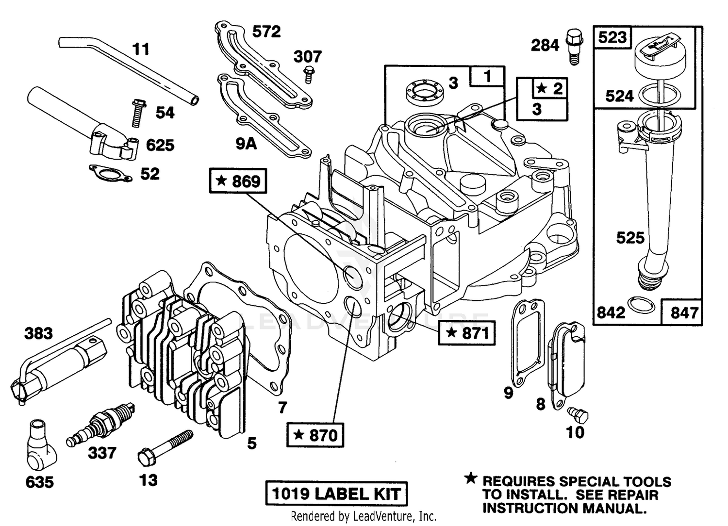 Engine Briggs  Stratton Model 122702-0182-01