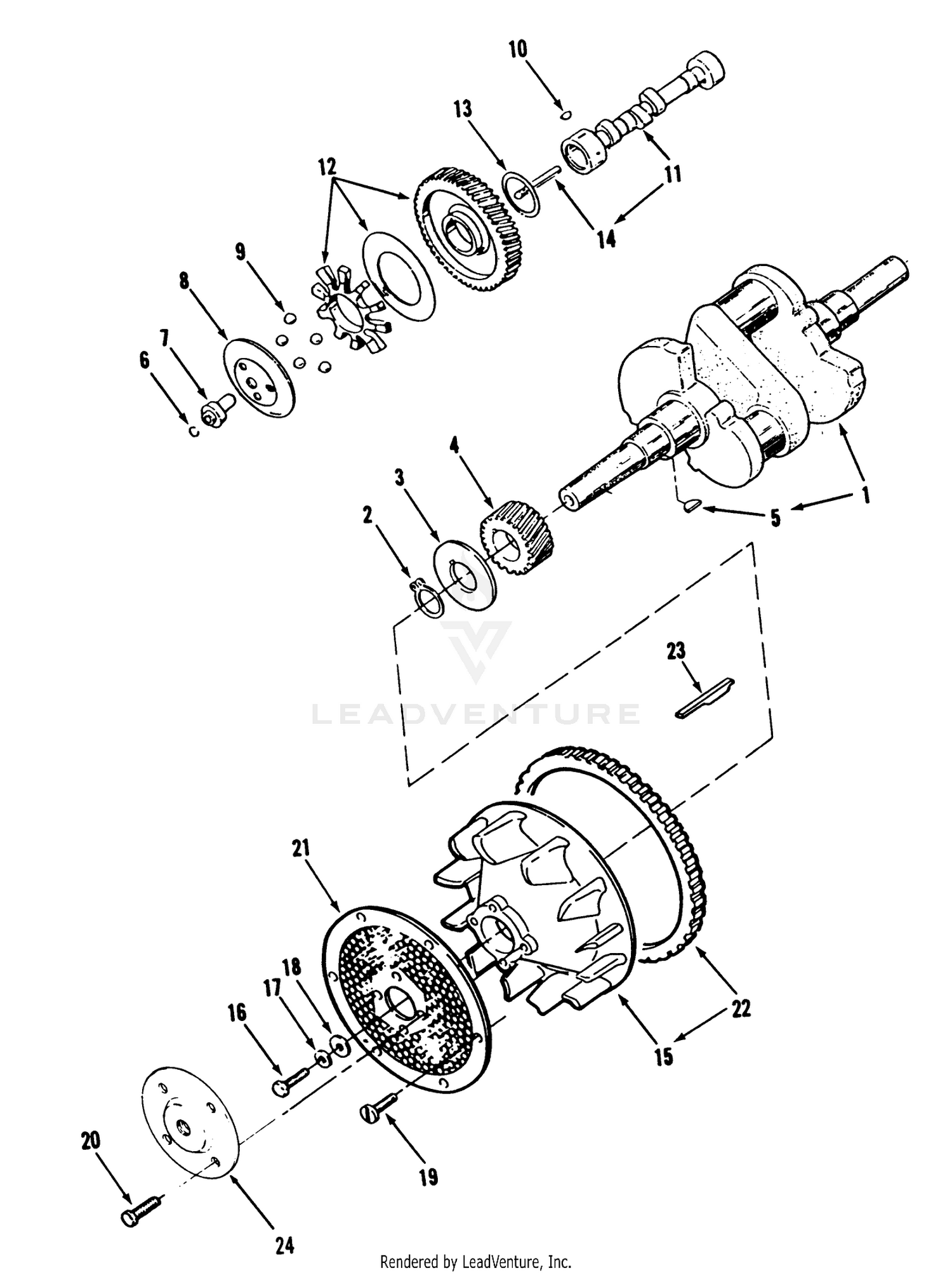 Crankshaft, Camshaft And Flywheel-616-Z, 620-Z