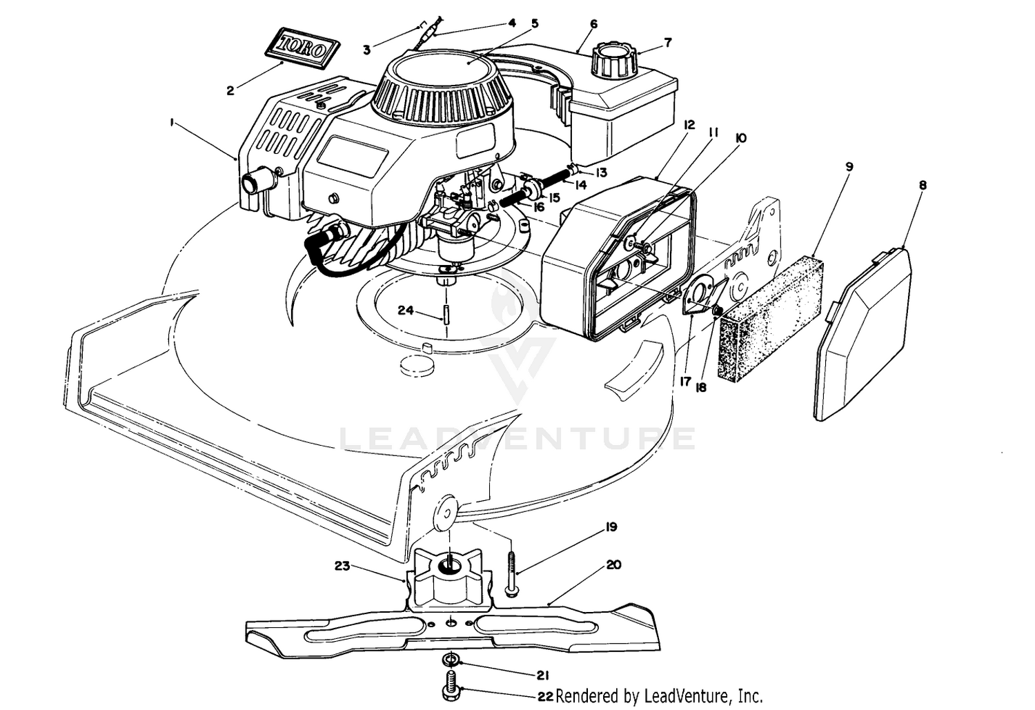 Engine Assembly (model No. 47pg6) (used On Units With Serial No. 7001111  Up)