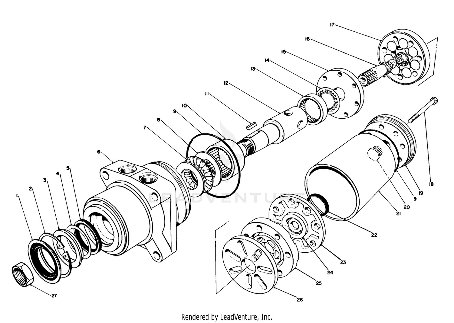 Hydraulic Drive Motor (front) No. 49-8620