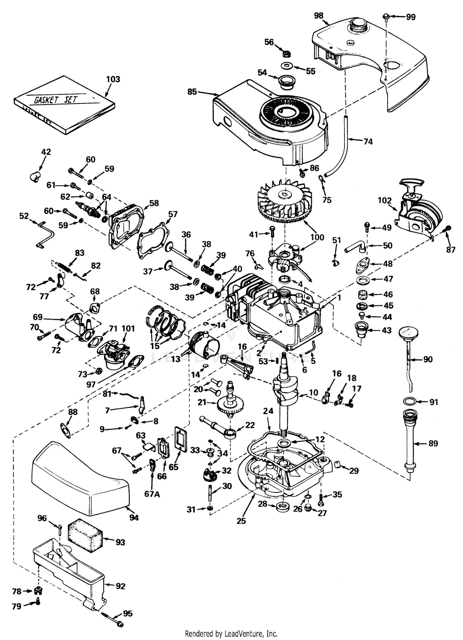 Engine Tecumseh Model No. Tnt 120-12002 (mower Model Nos. 20440 And 20550)