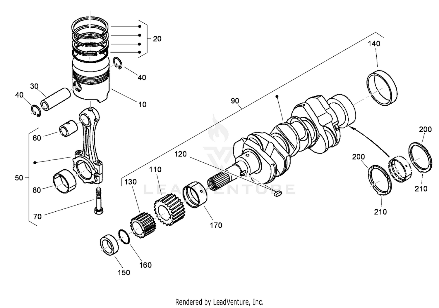 Piston and Crankshaft Assembly