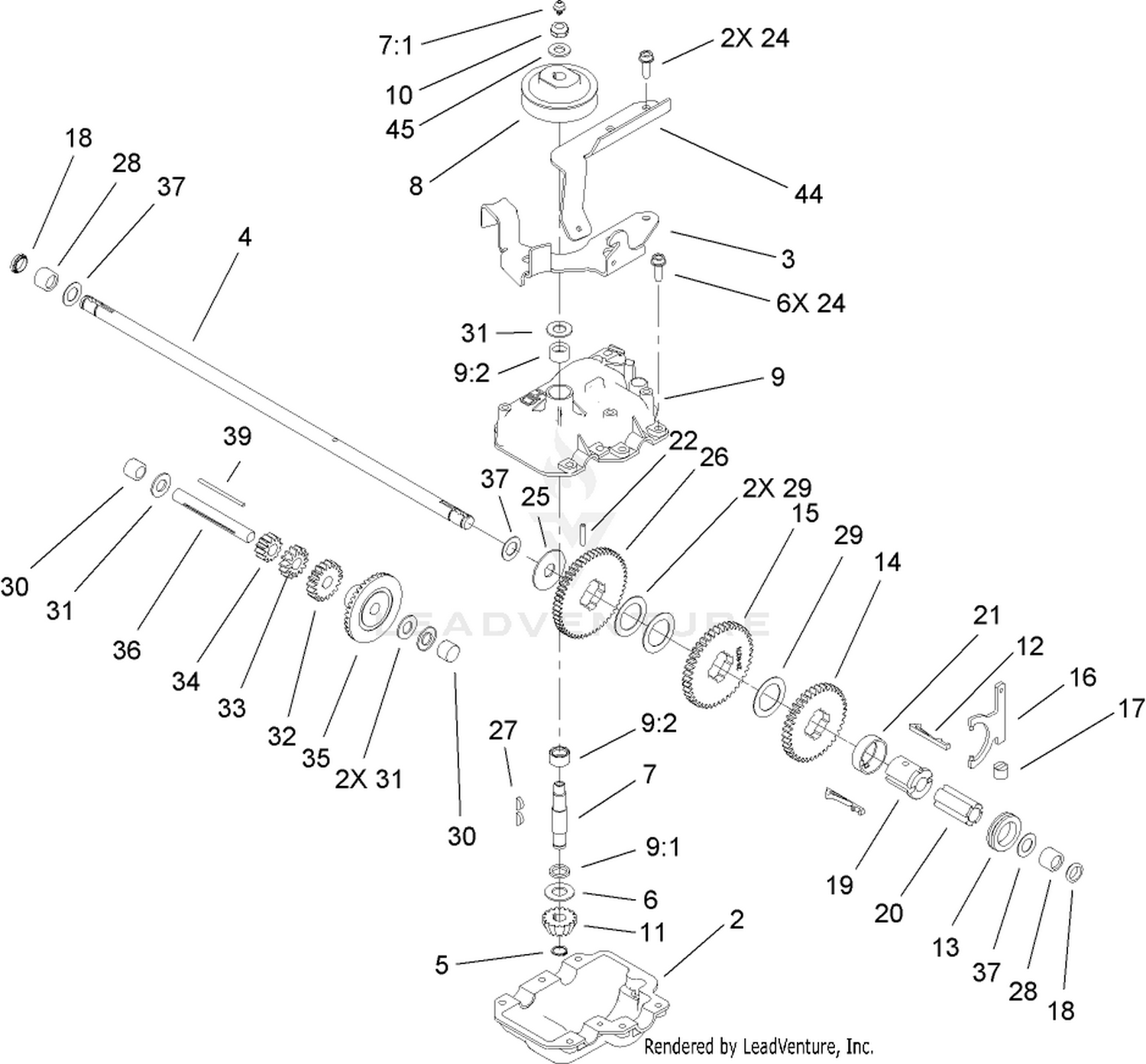 Gear Case Assembly No. 110-2100