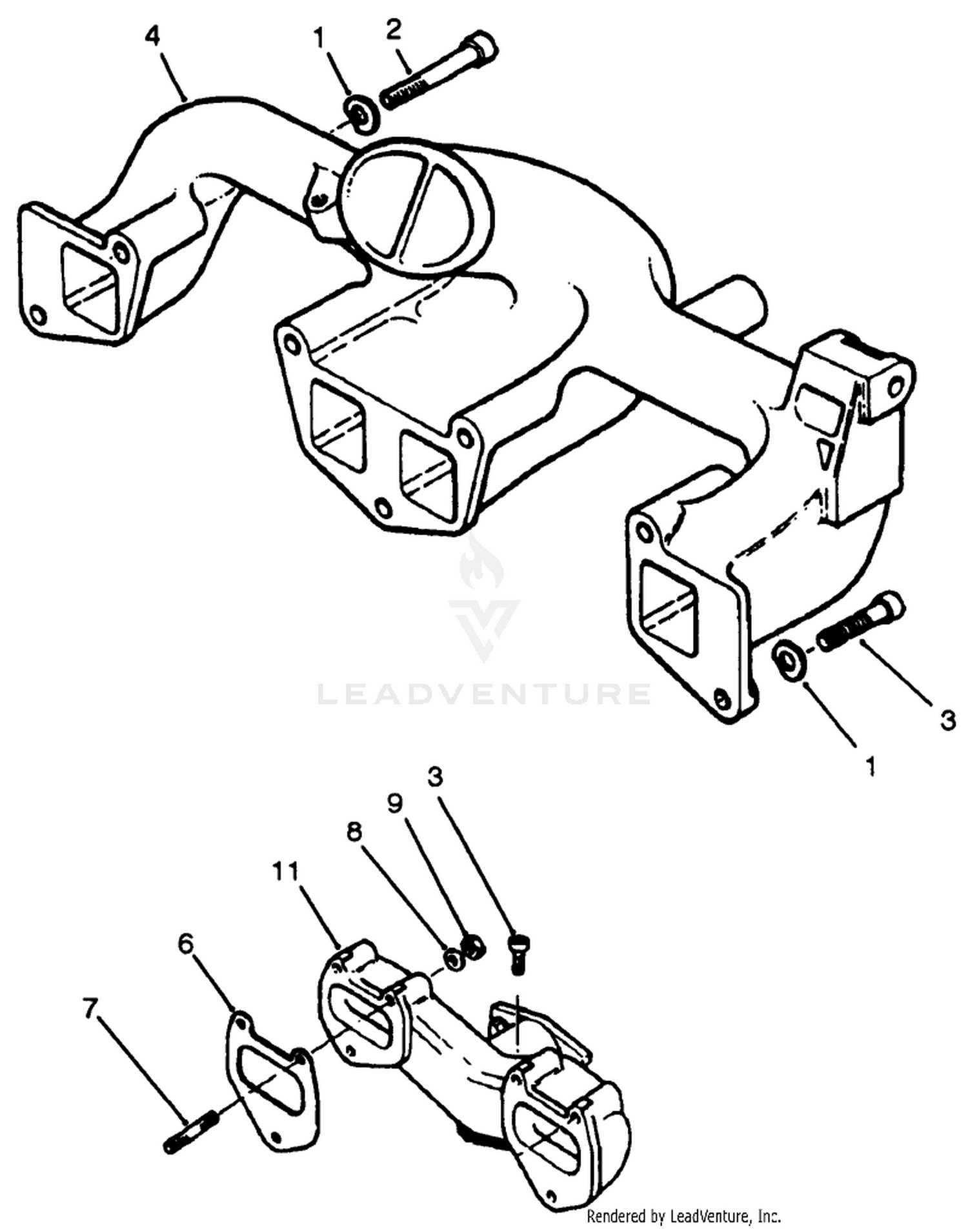 Intake  Exhaust Manifold Assembly