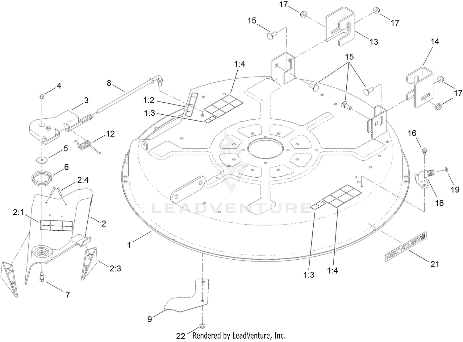 32 Inch Deck Assembly