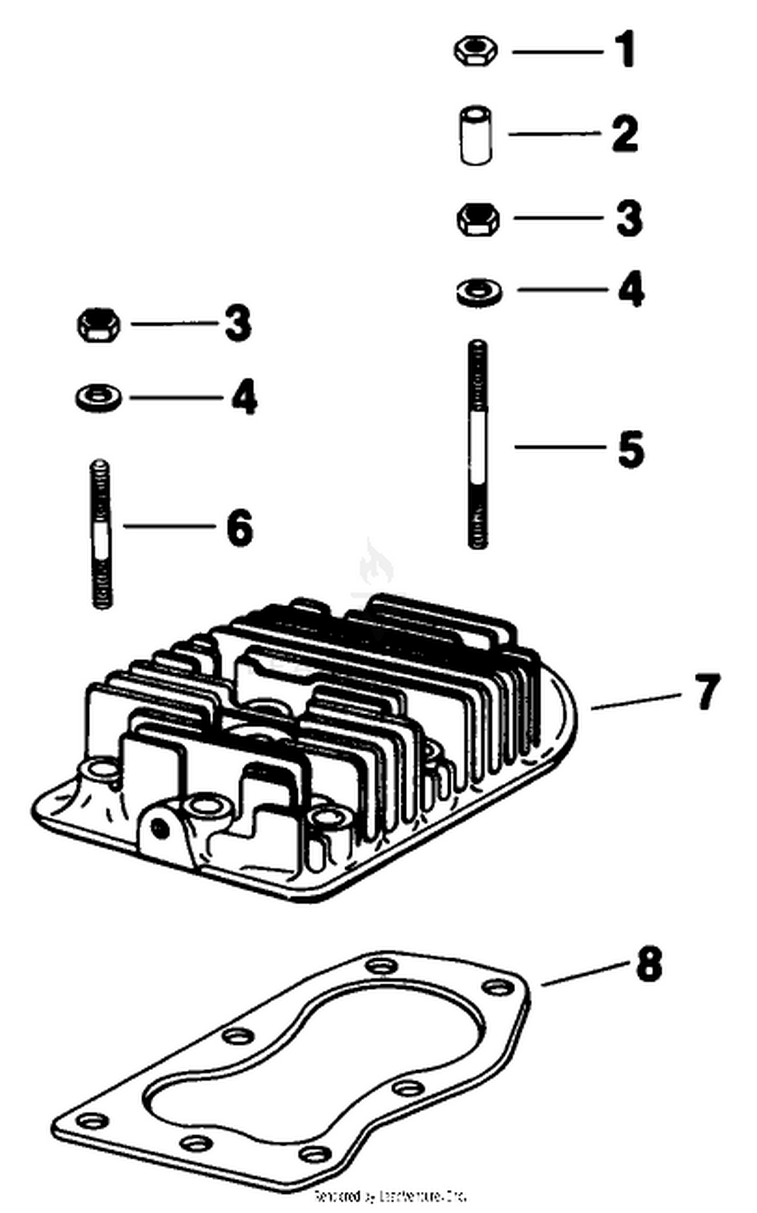 Engine Model No. M8t Type 301560 Cylinder Head