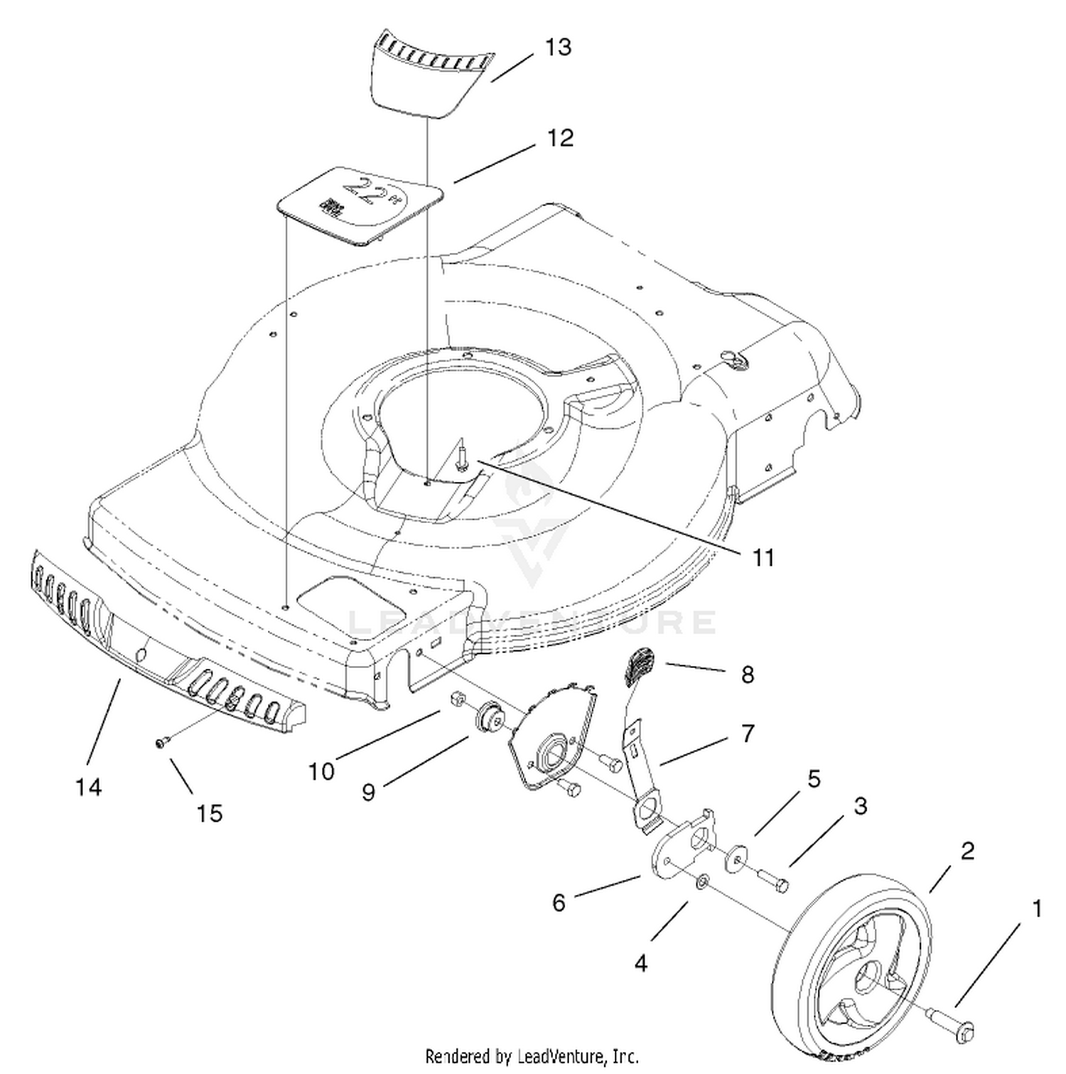 Front Axle and Wheel Assembly