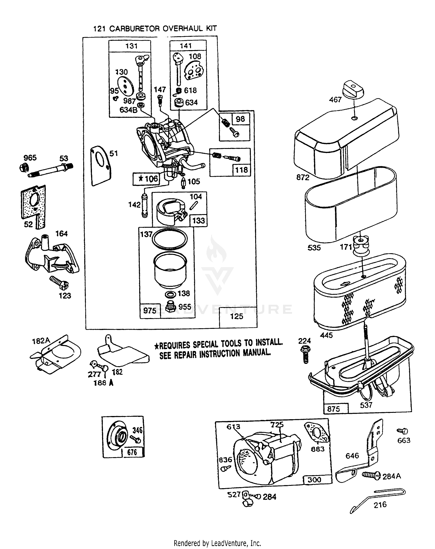 Briggs  Stratton Model No. 286707-0119-01 2