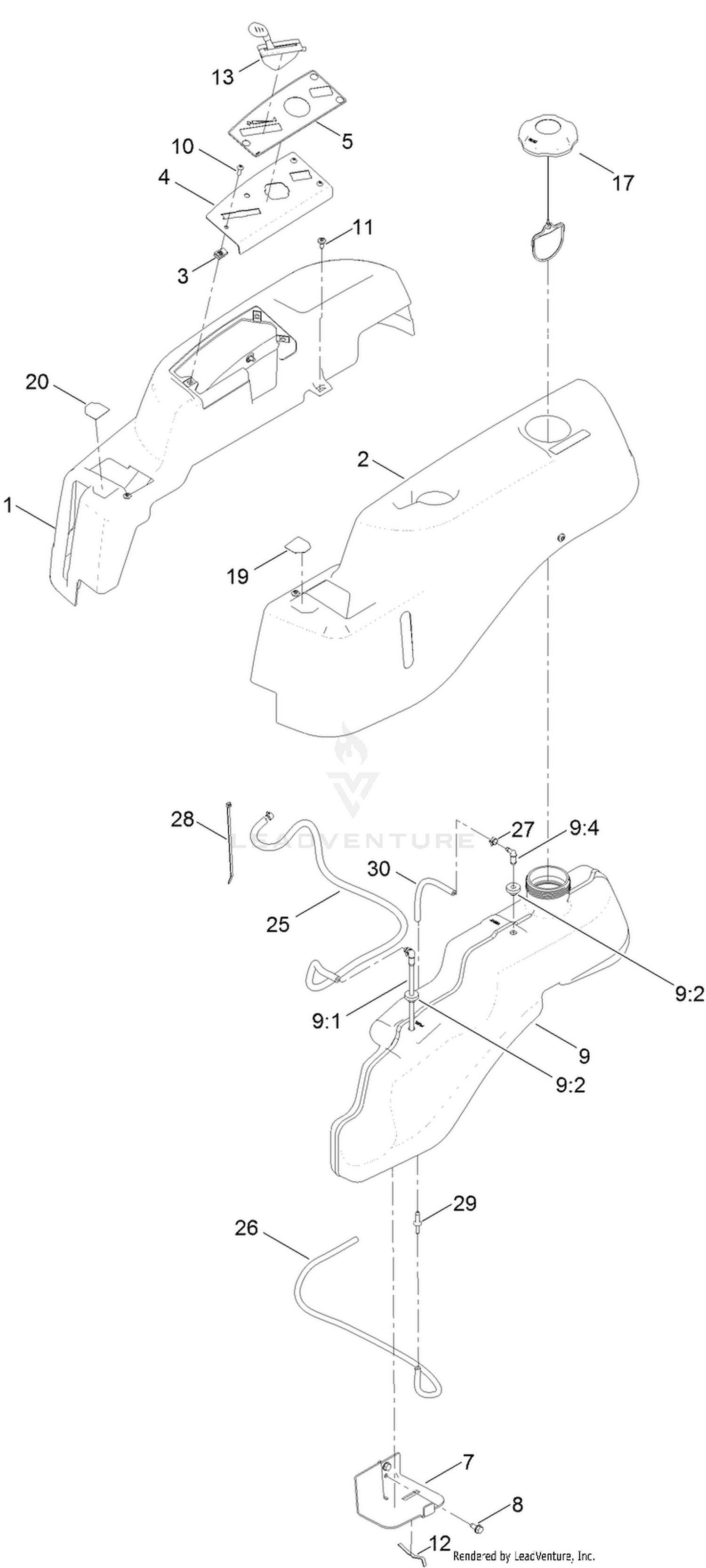 Body Styling and Fuel Tank Assembly