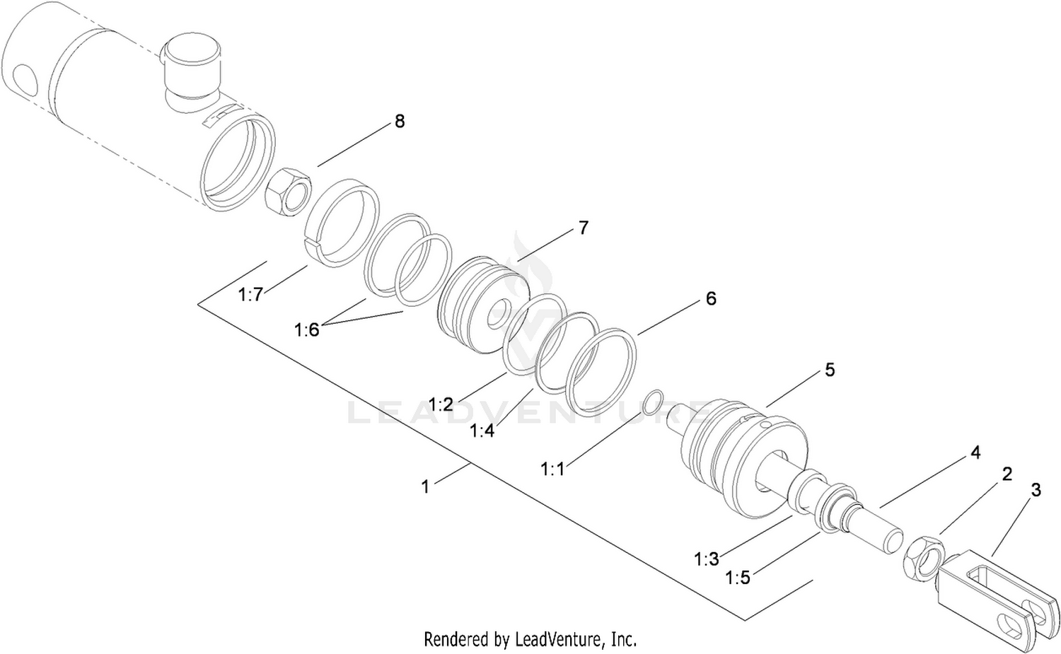 Hydraulic Cylinder Assembly No. 106-9066
