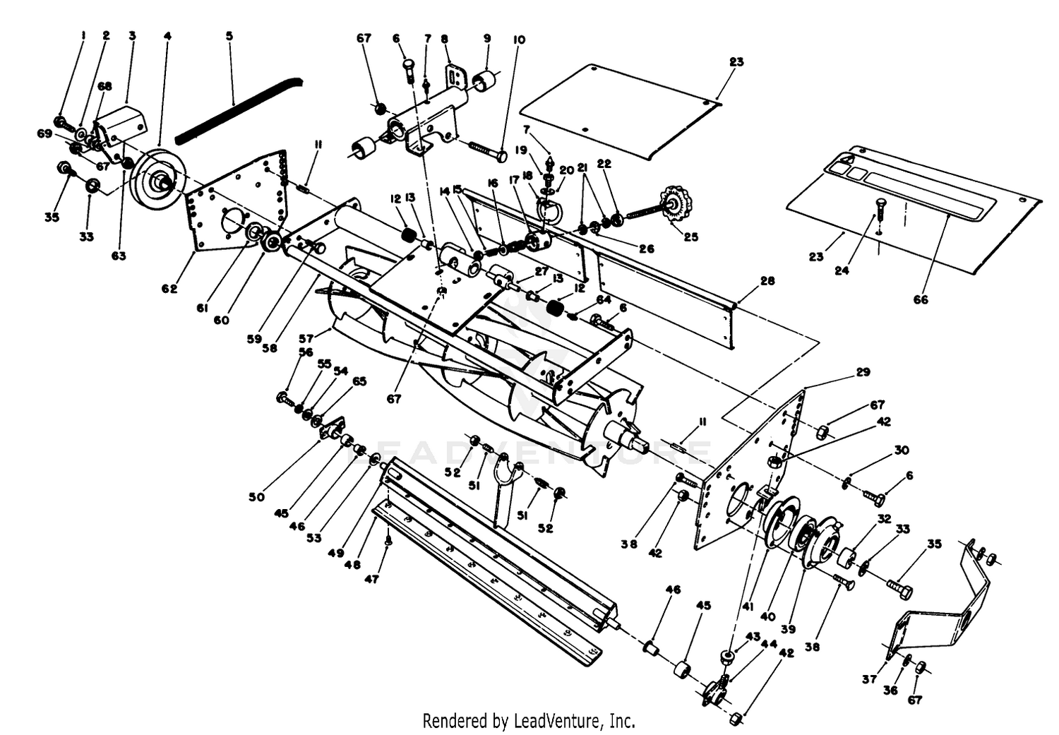 5 Blade Cutting Unit Reel Assembly (continued) (fixed Suspension)