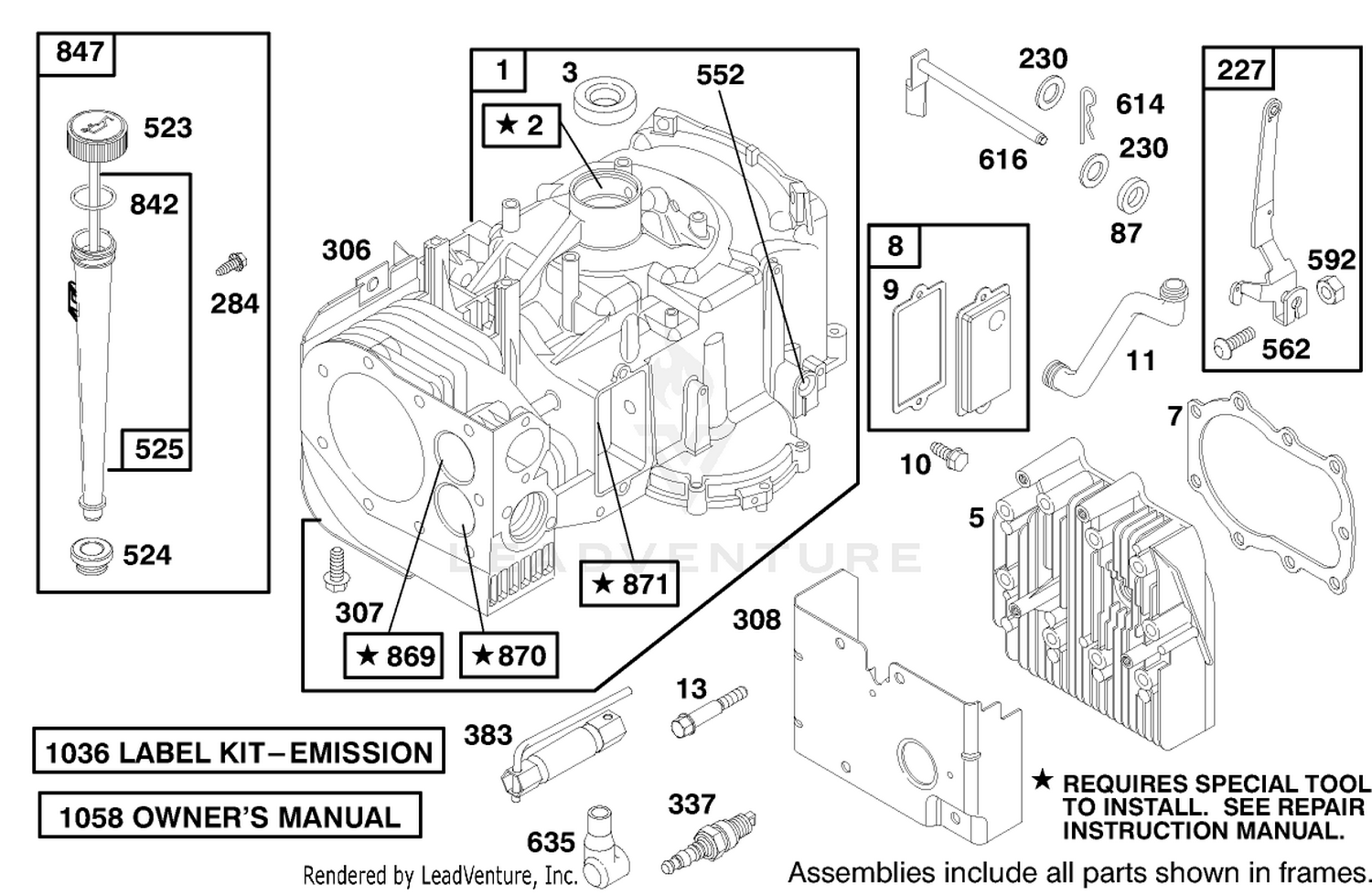 Engine Briggs  Stratton Model 283707-1156-E1