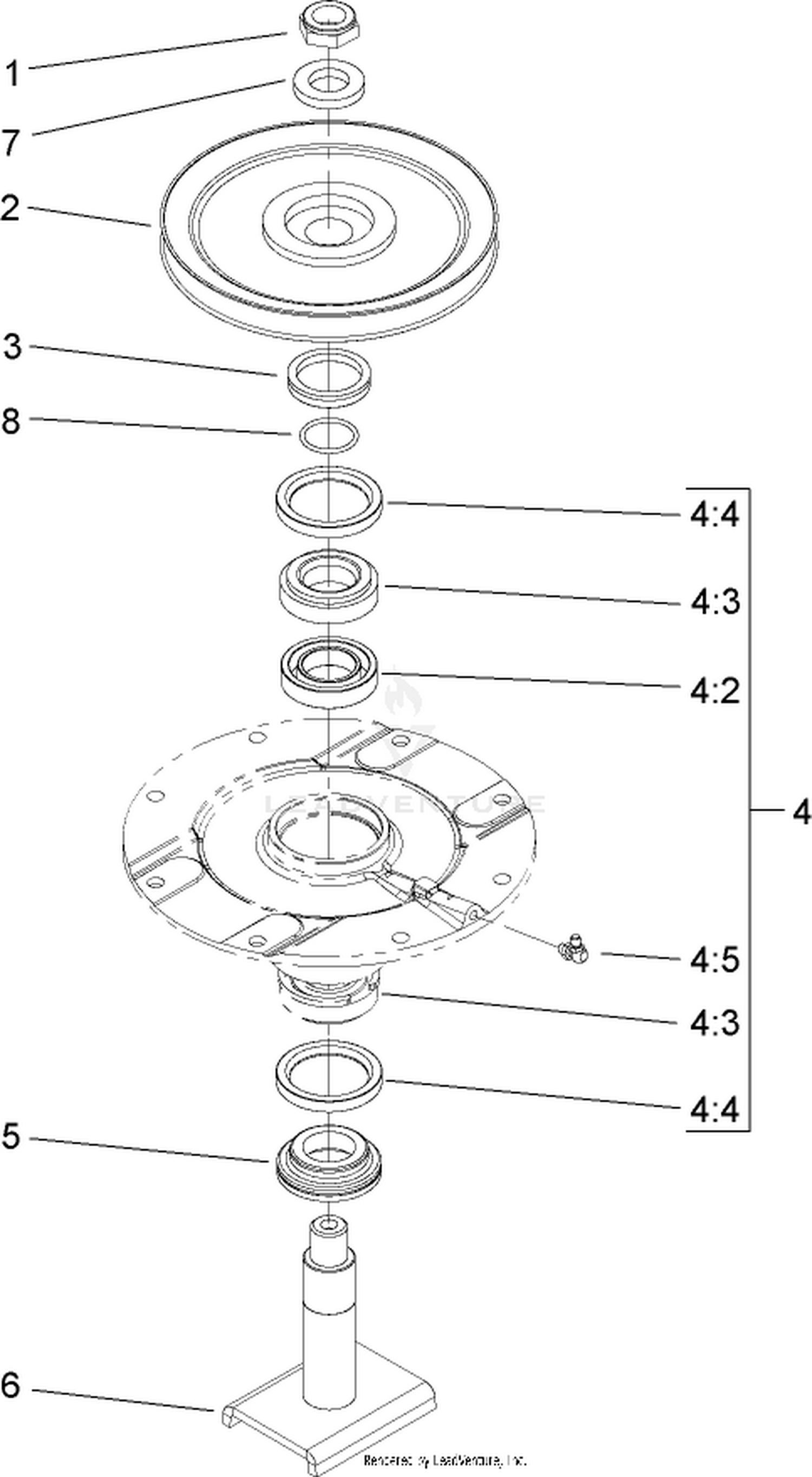 Low Driven Spindle Assembly No. 104-3532