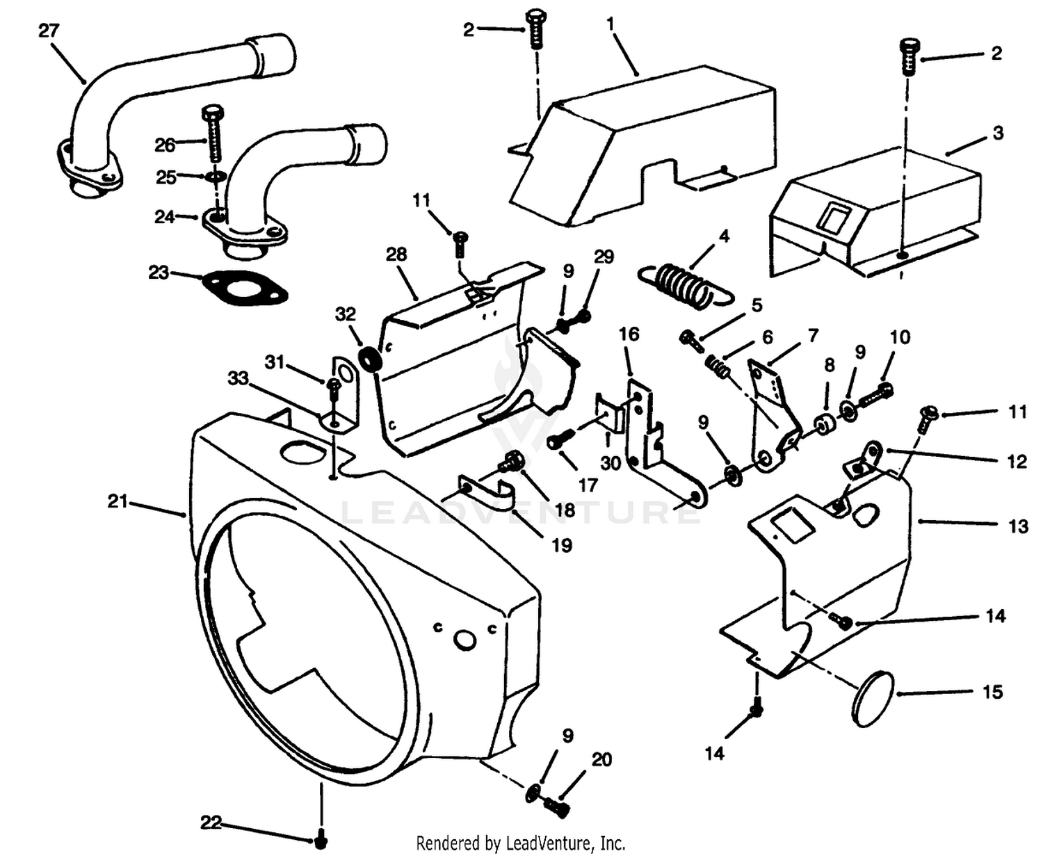 Engine Air Housing-Onan P220g Type I/10808d