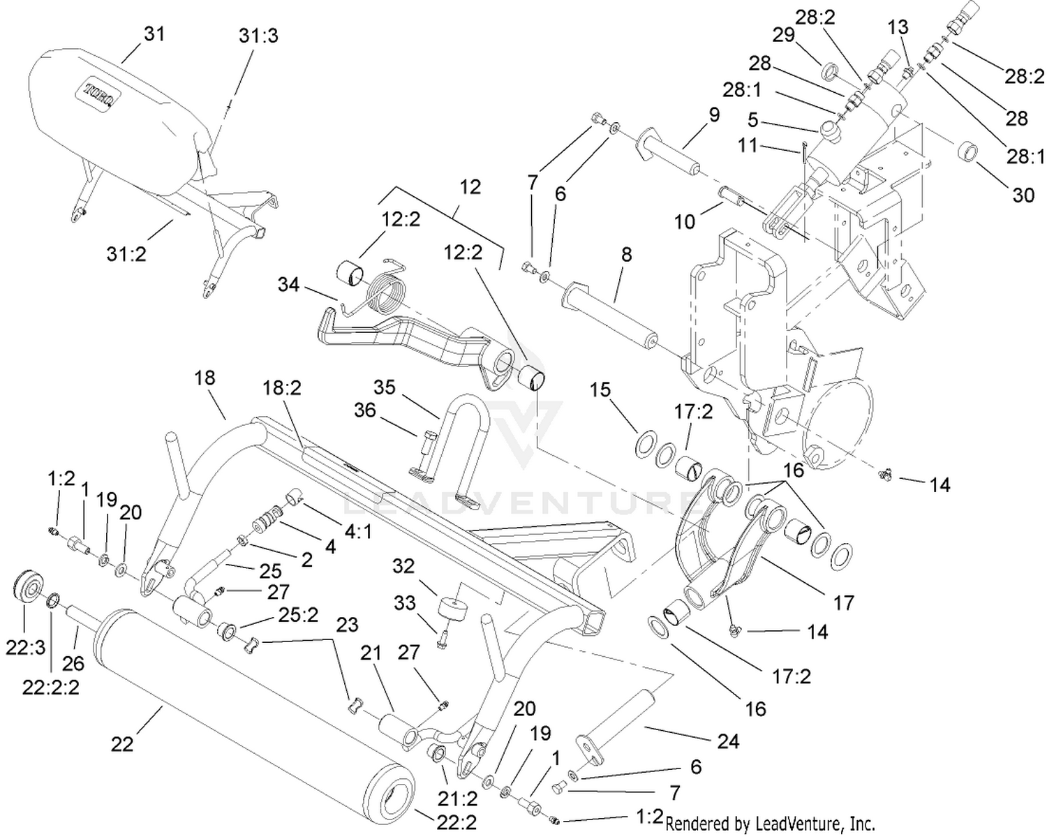 Right Hand Pull Frame Assembly