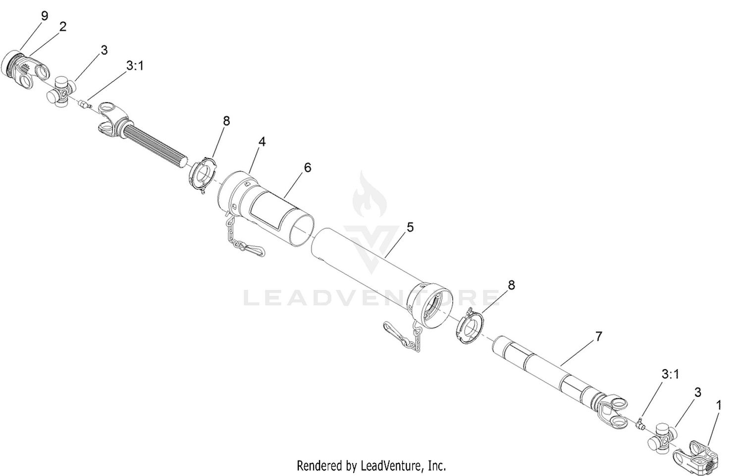 Drive Shaft Assembly No. 130-8580