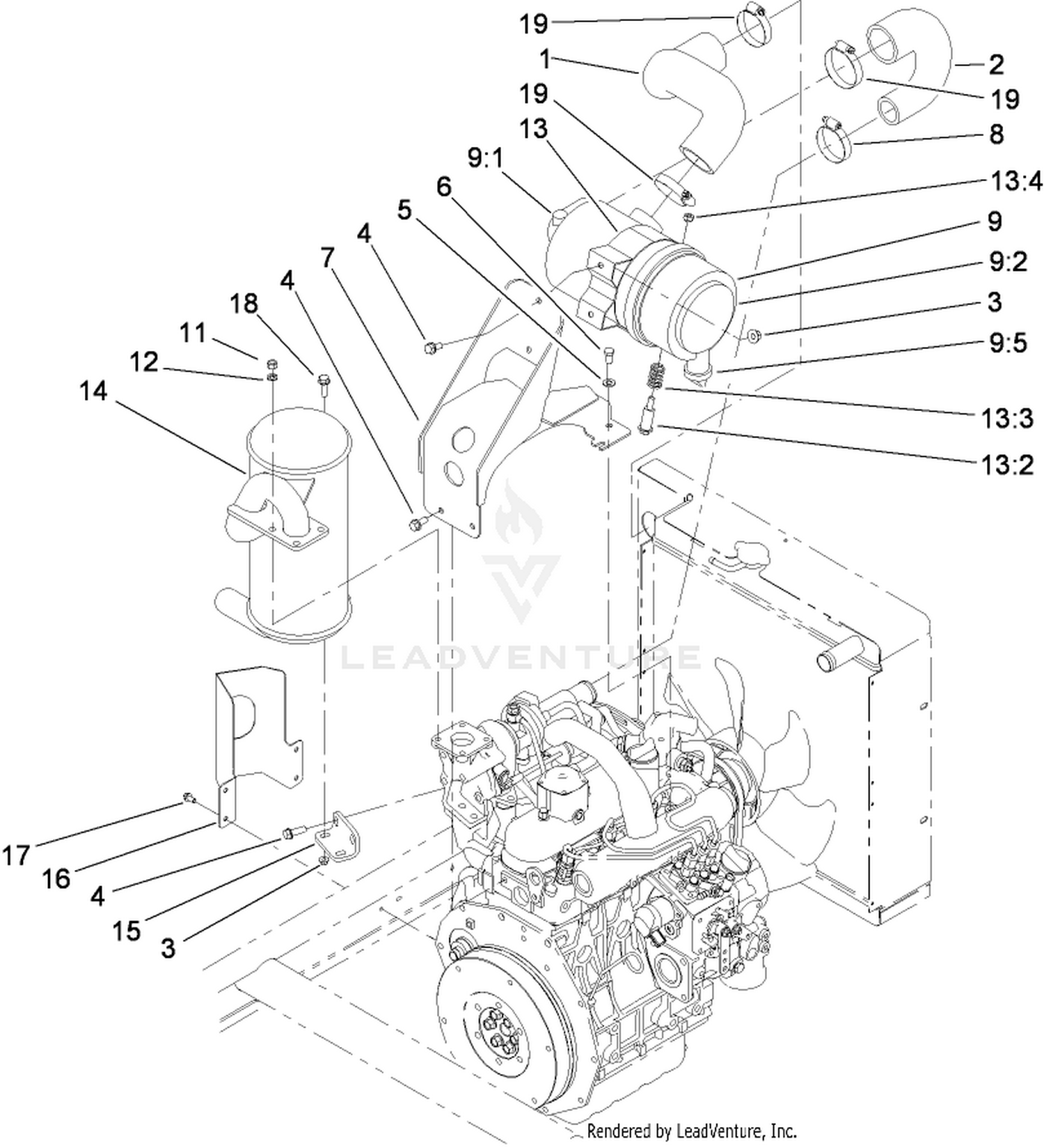 Air Cleaner and Muffler Assembly