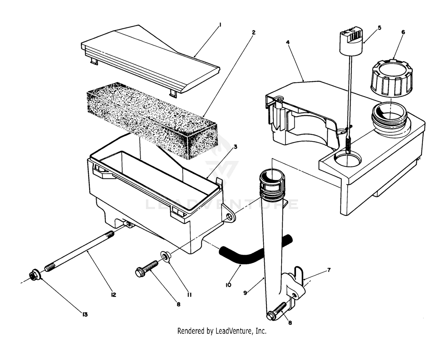 Air Cleaner  Fuel Tank Assembly (engine No. Vmj8)