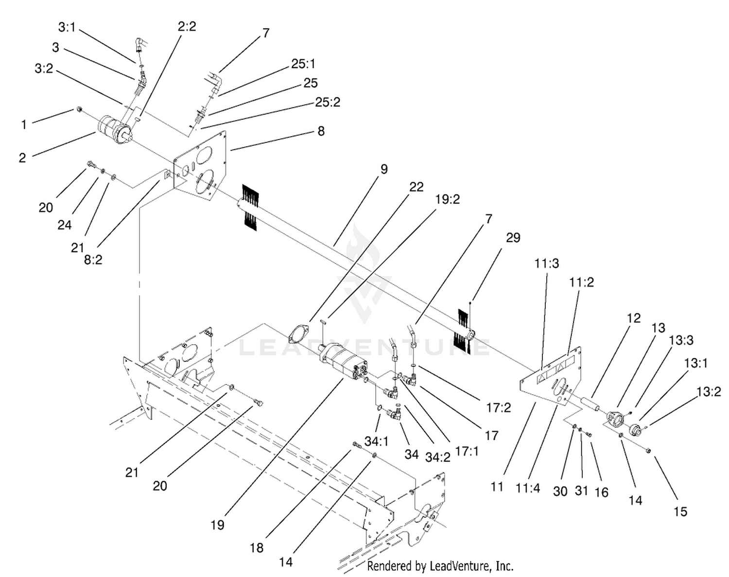 Brush and Motors Assembly