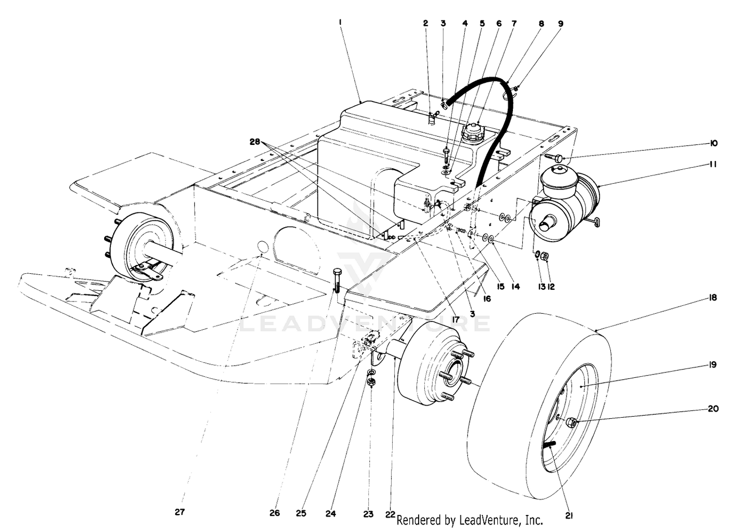 Gas Tank And Air Cleaner Assembly