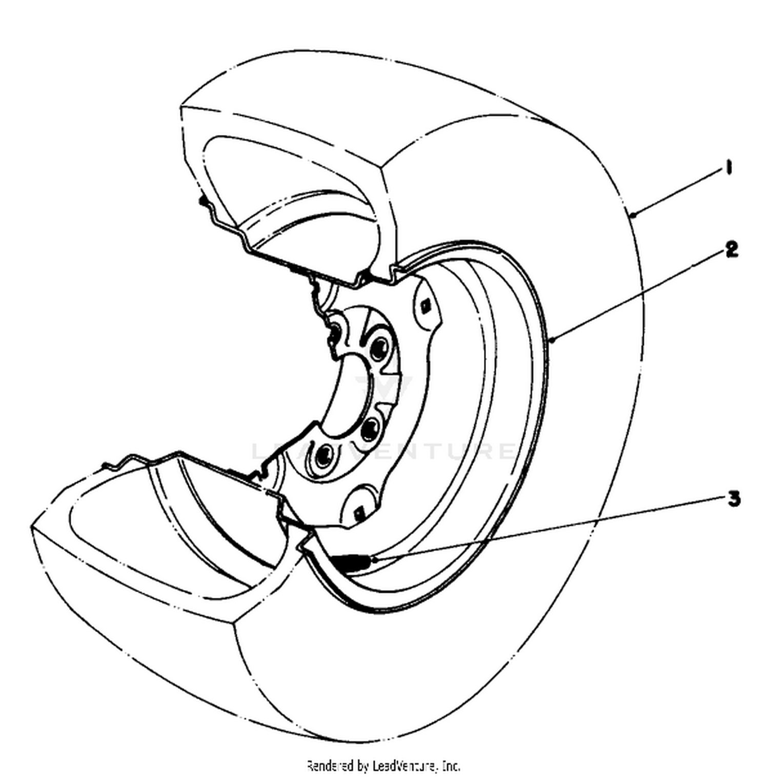 Tire  Wheel Assembly 23 X 10.50 X 12 (optional) No. 36-1050