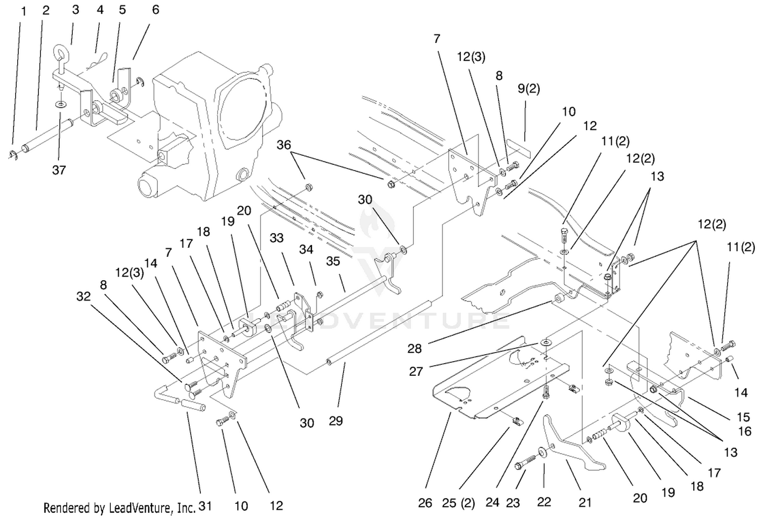 Attach A Matic And Hitch Assembly