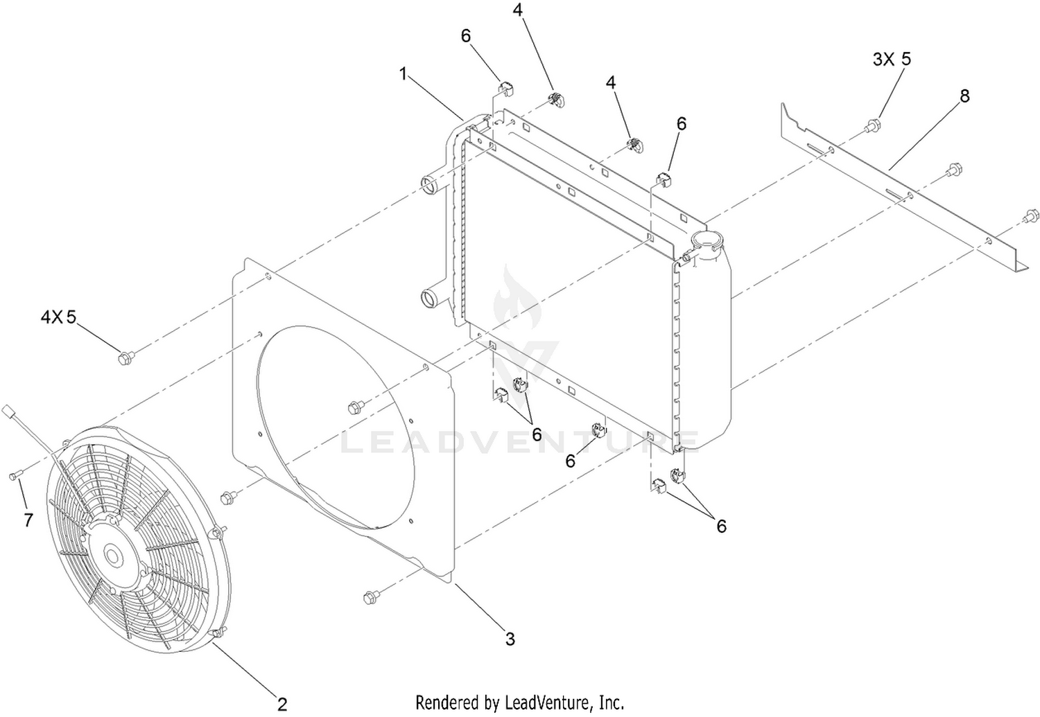 Radiator and Fan Assembly