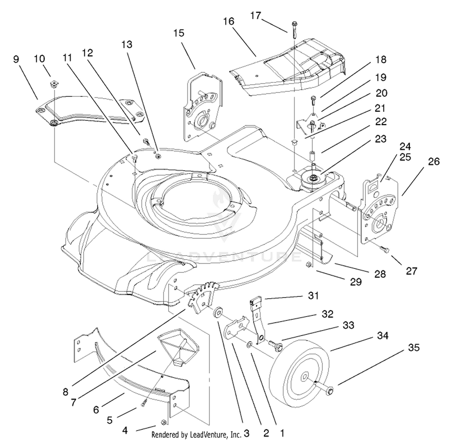 Housing  Handle Bracket Assembly