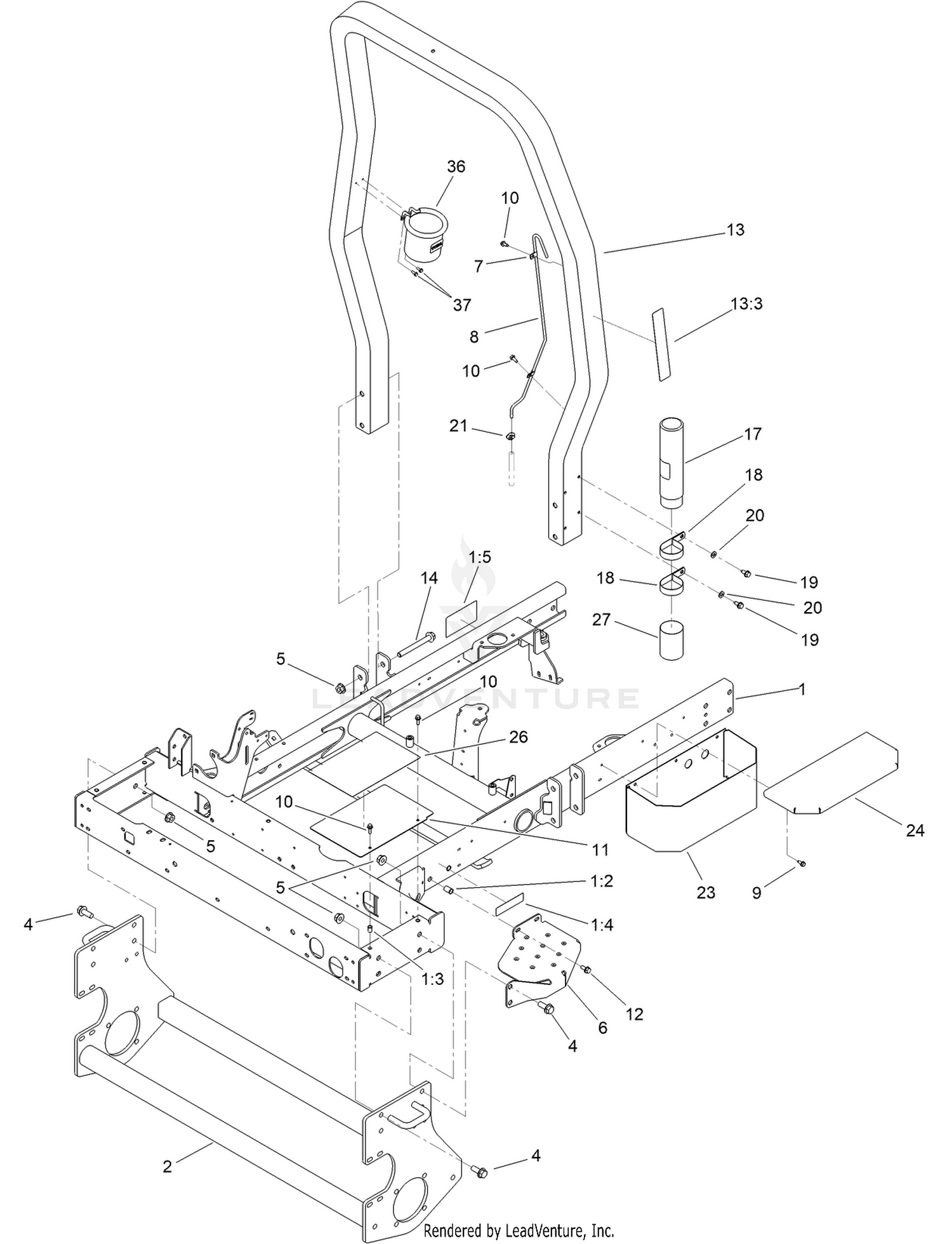 Frame and Roll-Over Protection System Assembly