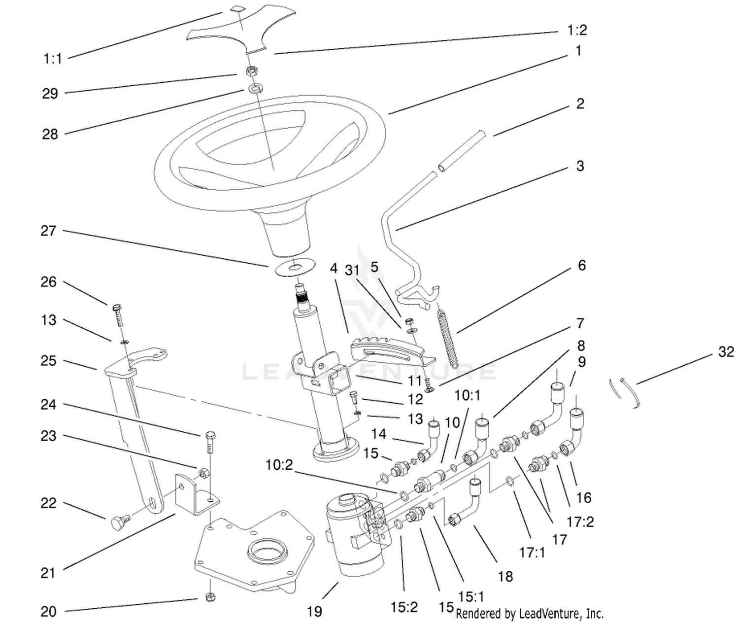 Manual Steering  Tilt Assembly