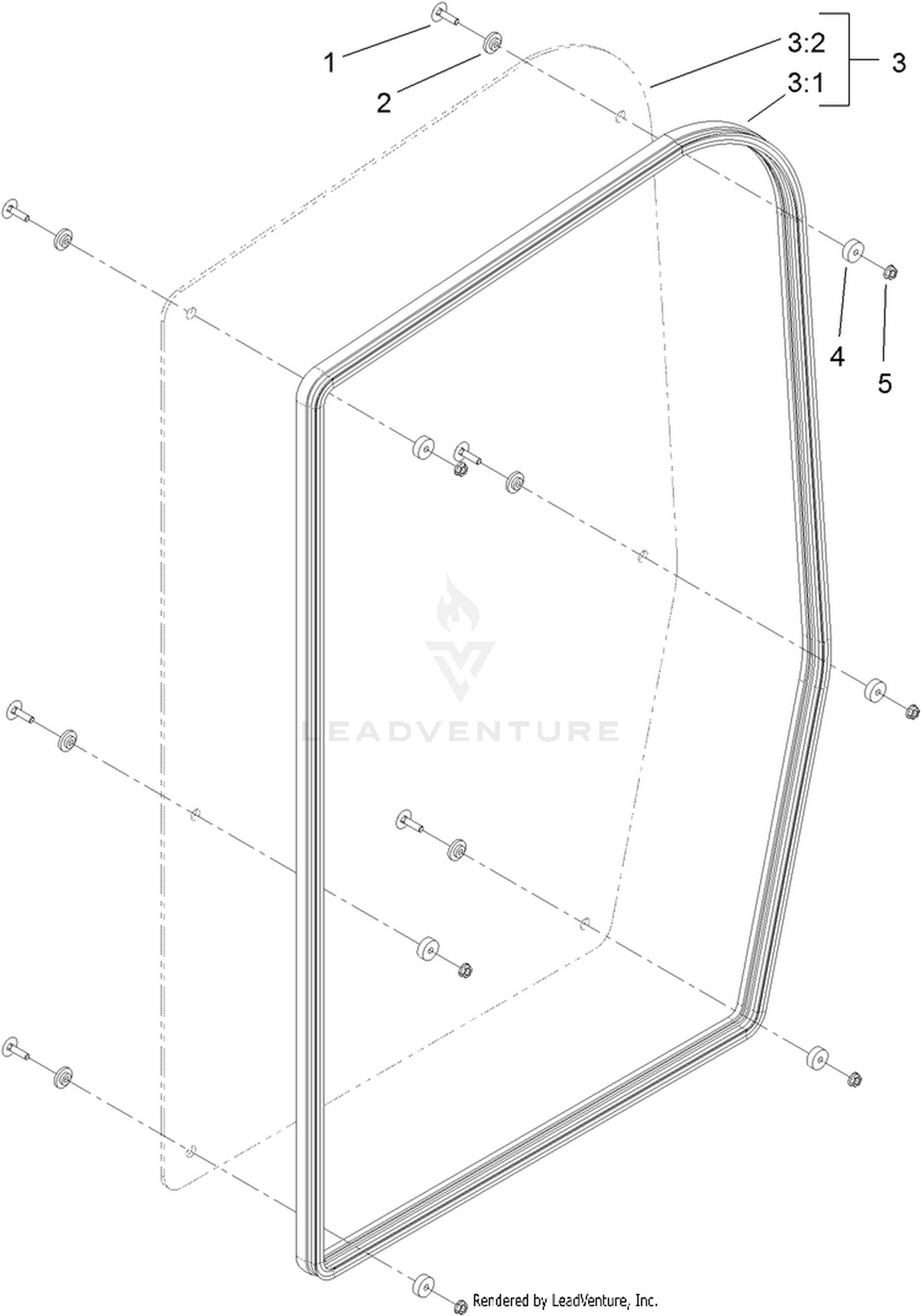 Right-Rear Window Assembly