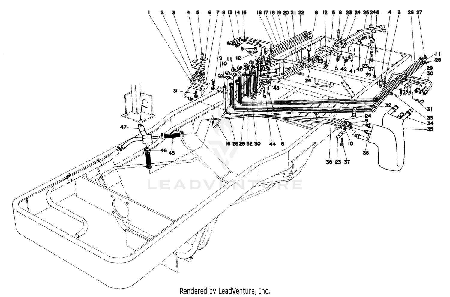 Cutting Unit And Motor Return And Drain Lines
