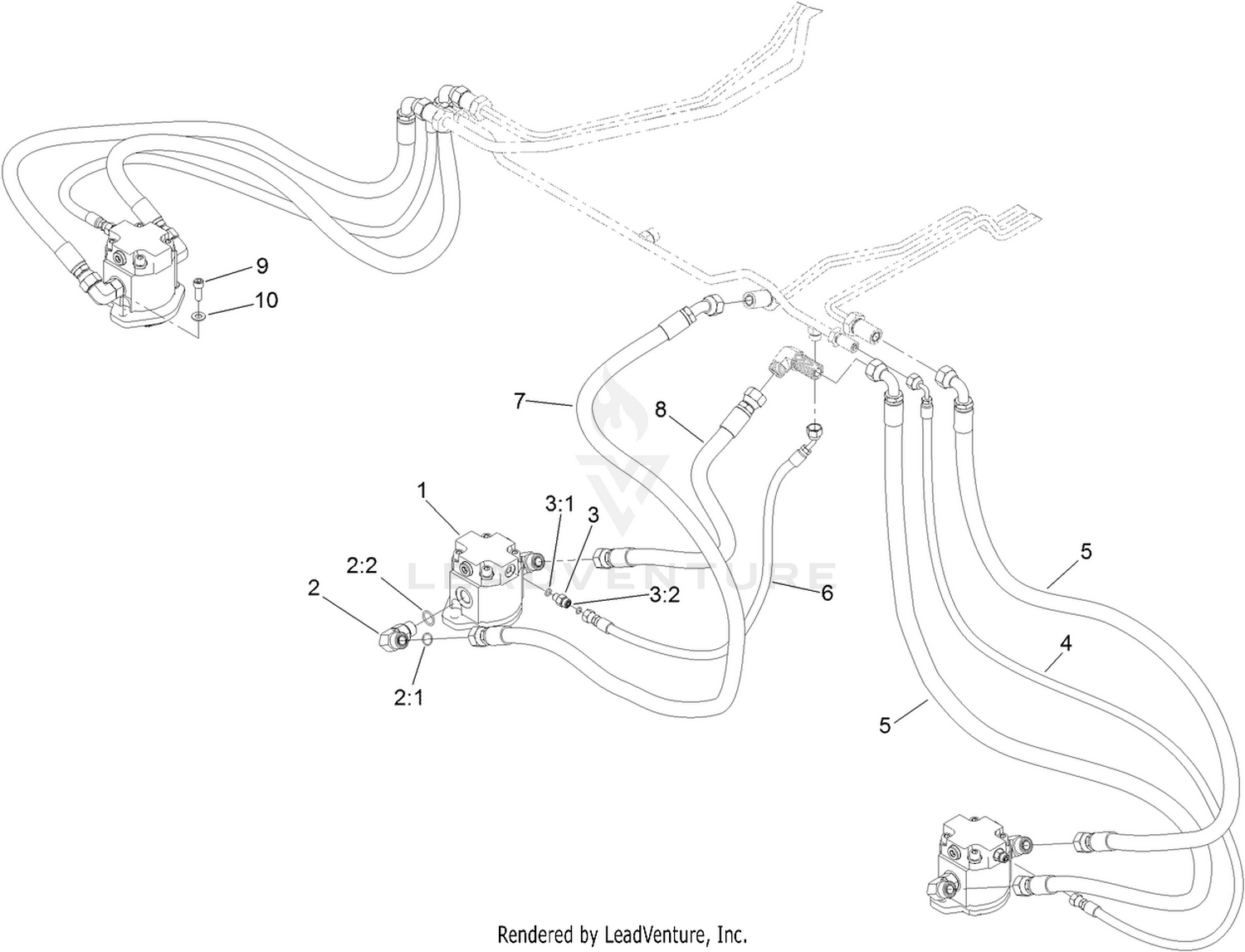 Deck No. 1, 4 and 5 Hydraulic Assembly