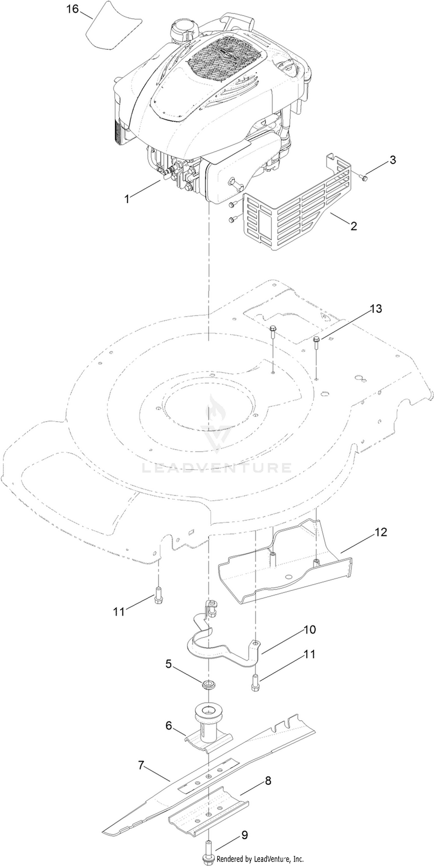 Engine and Blade Assembly