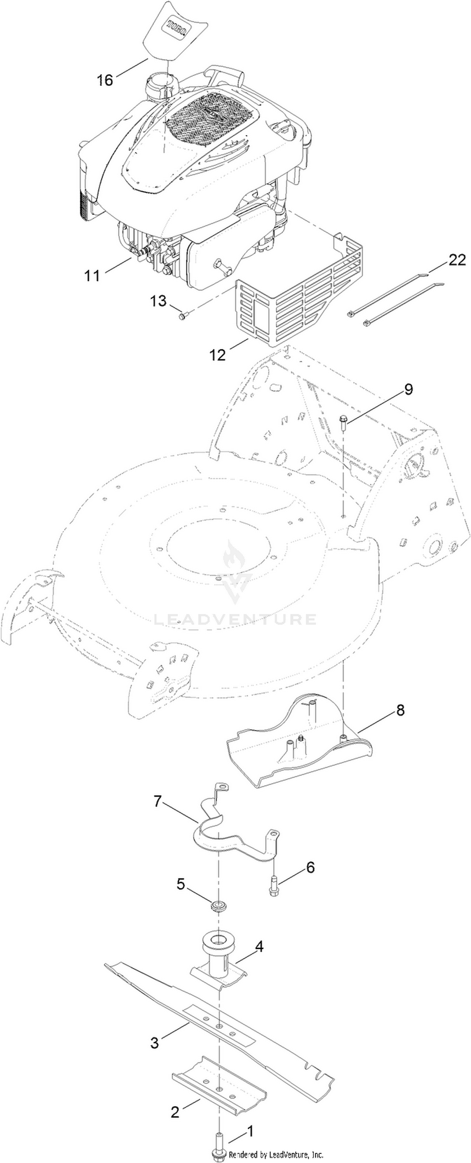 Engine and Blade Assembly