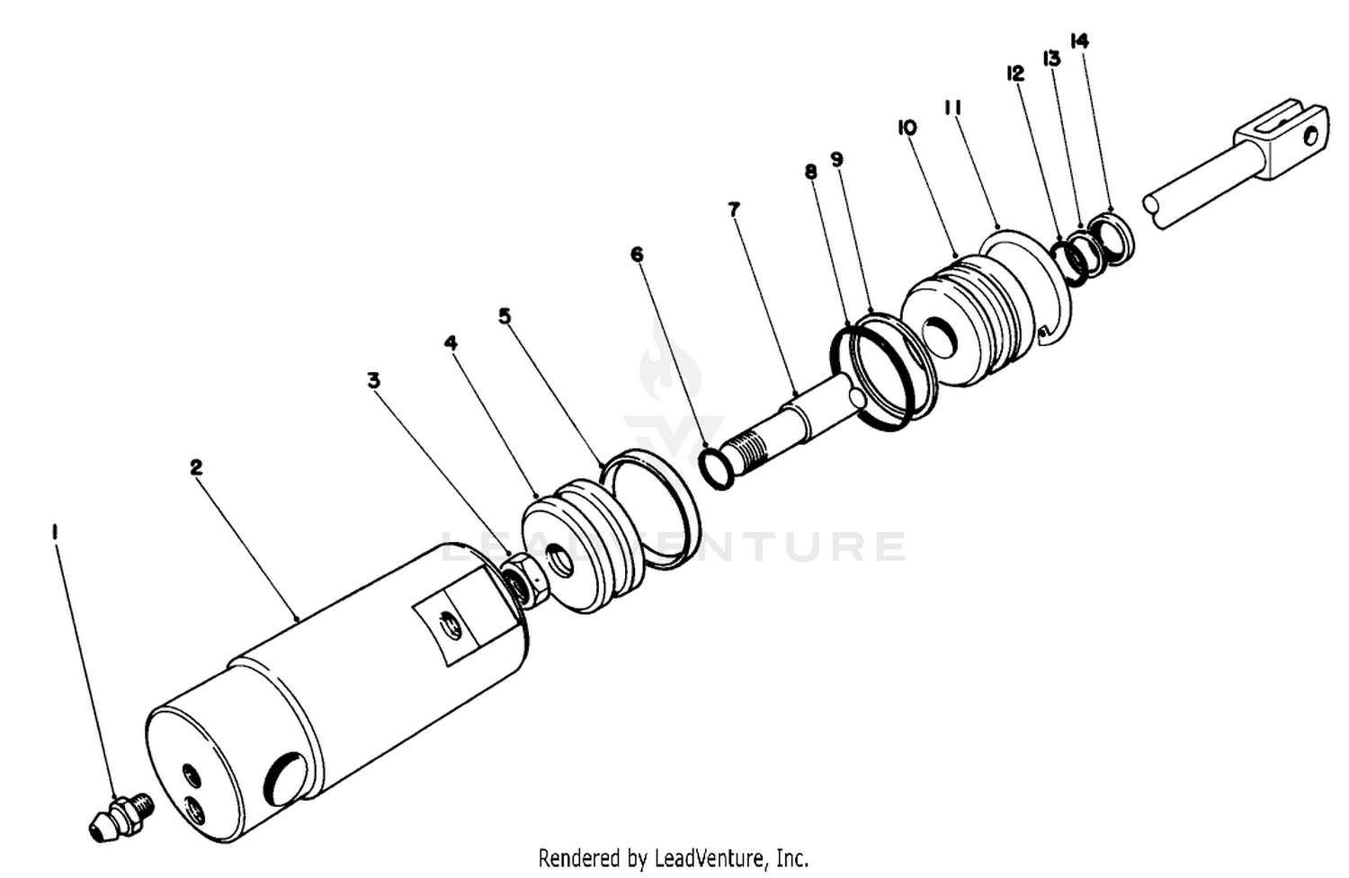 Hydraulic Cylinder-Front No. 51-0120
