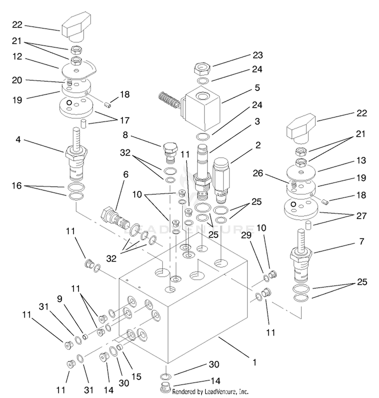 Hydraulic Manifold Assembly No. 95-8675
