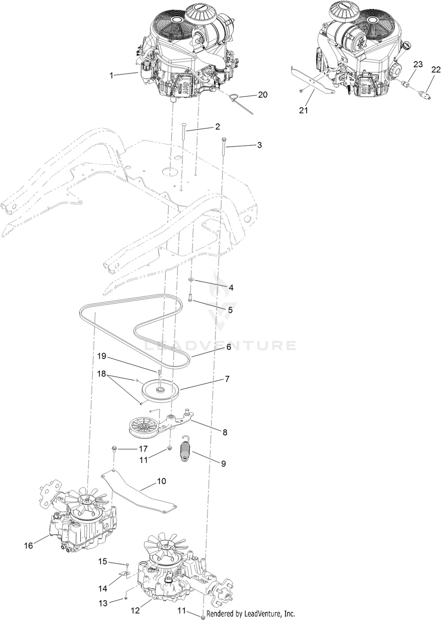 Engine and Transmission Assembly