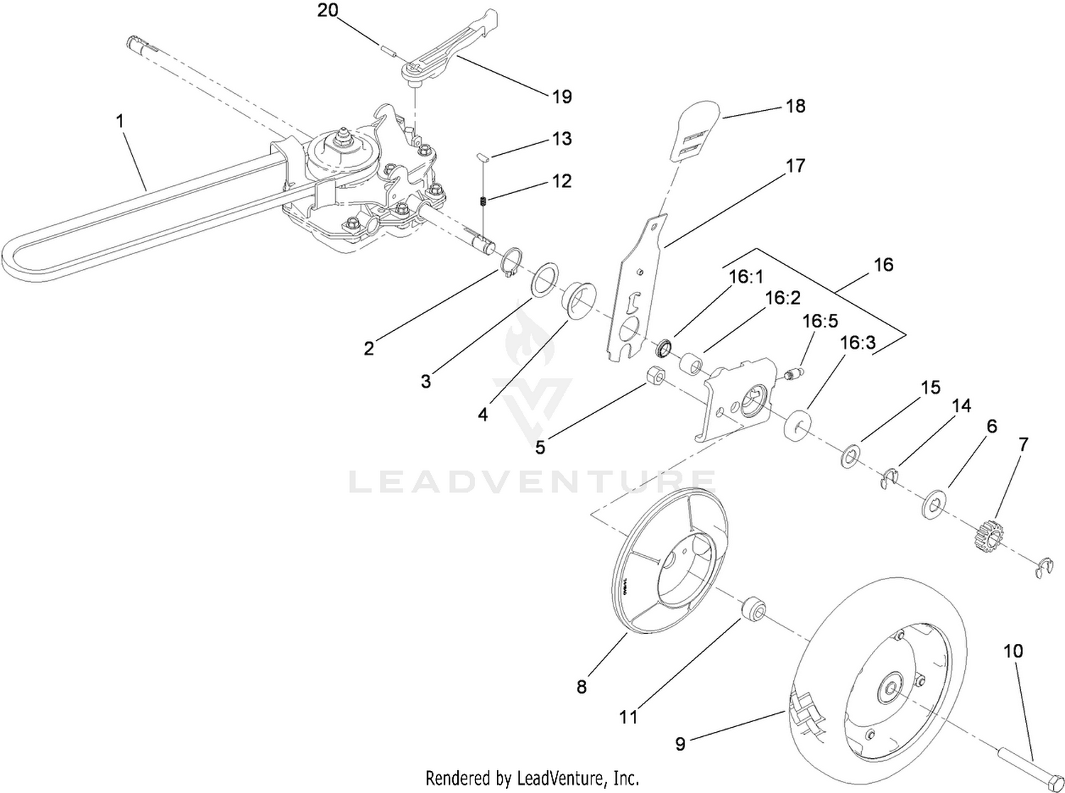 Rear Drive and Wheel Assembly