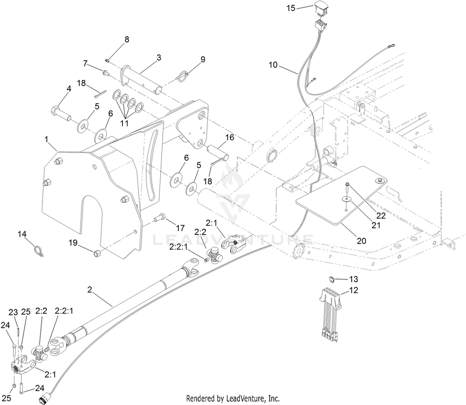 Pro Force Debris Blower Mounting Assembly