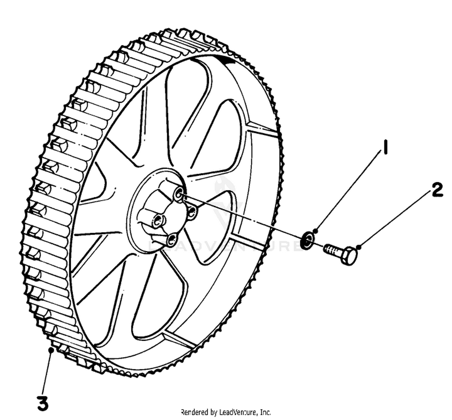 16" Cast Drive Wheel Kit No. 01336 (optional)