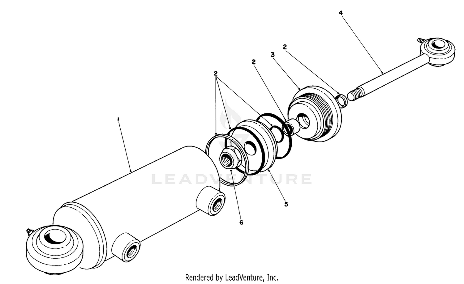 Hydraulic Steering Cylinder Assembly No. 63-9240