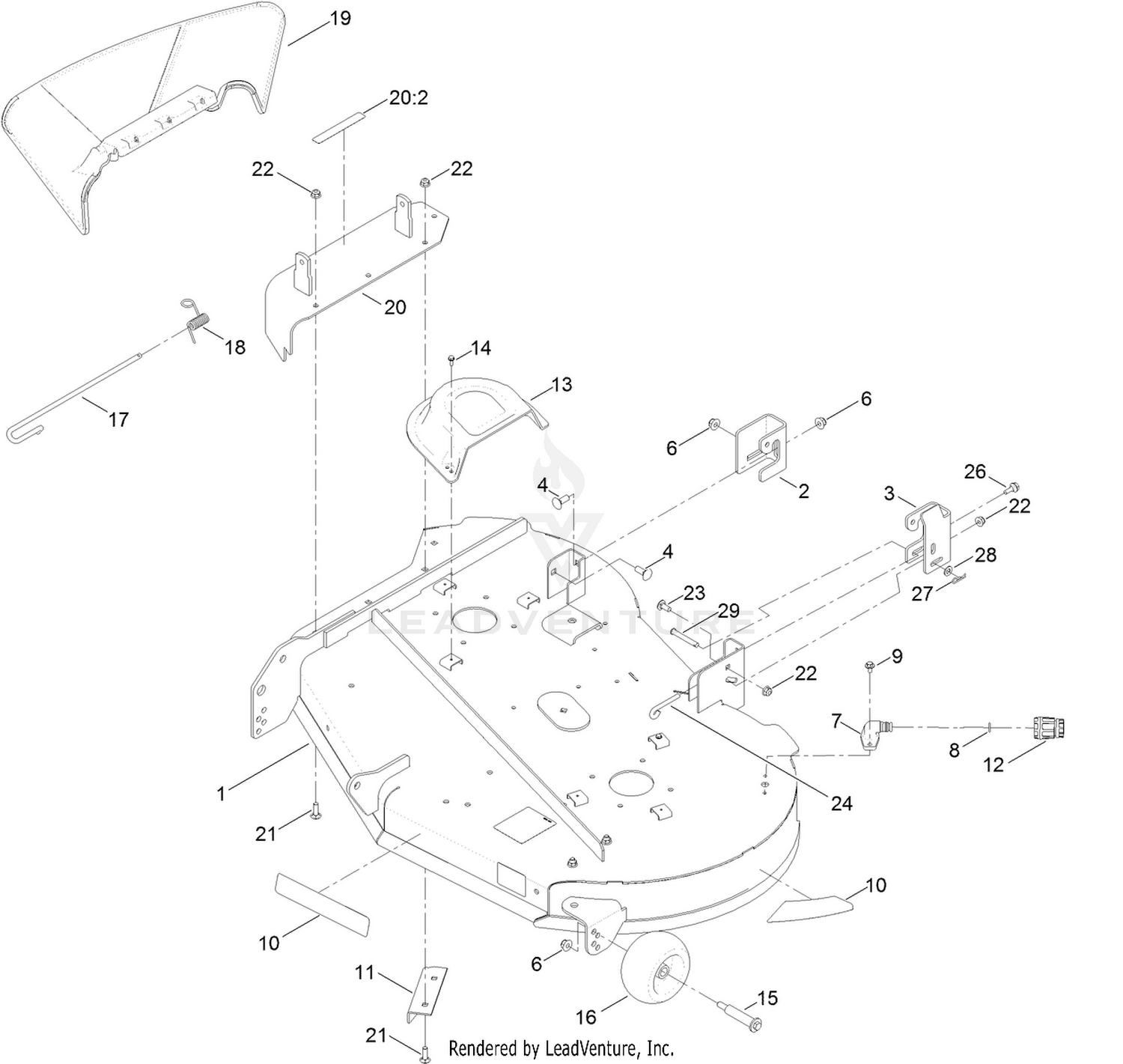 42 Inch Deck Assembly