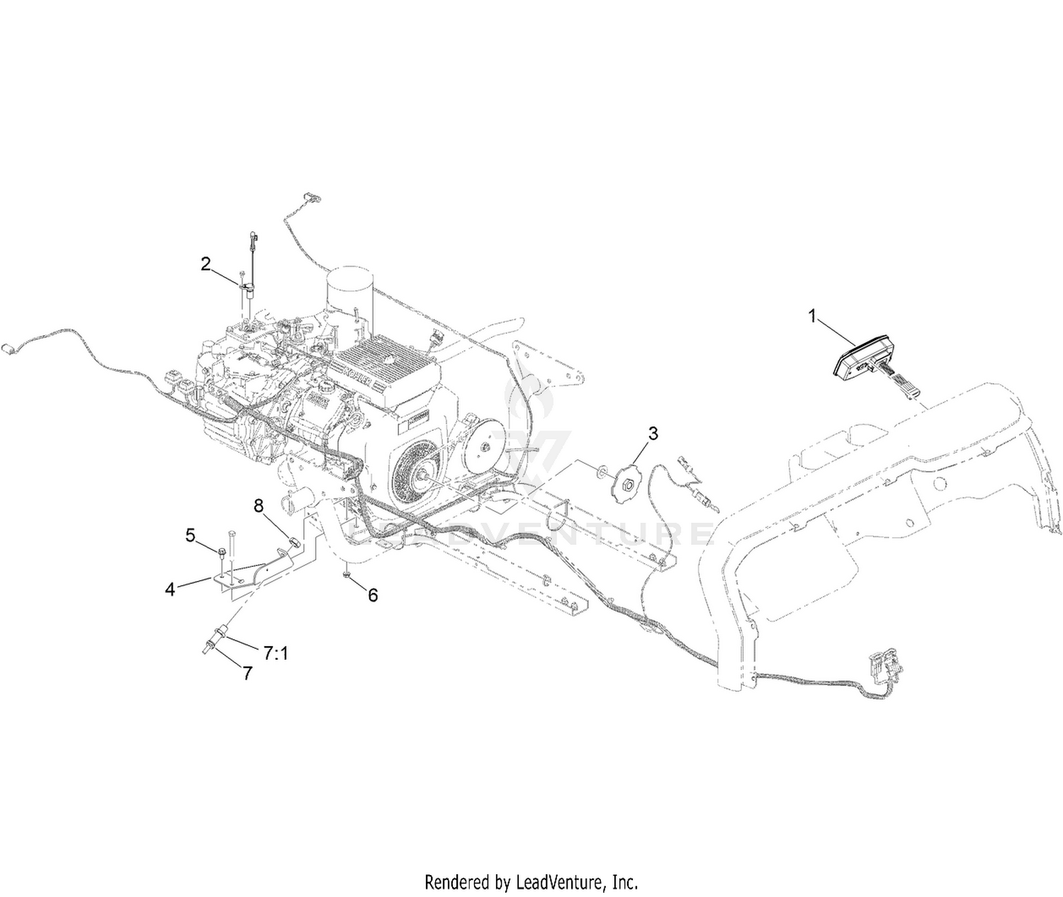 Tachometer and Speedometer Kit Assembly No. 161-5355