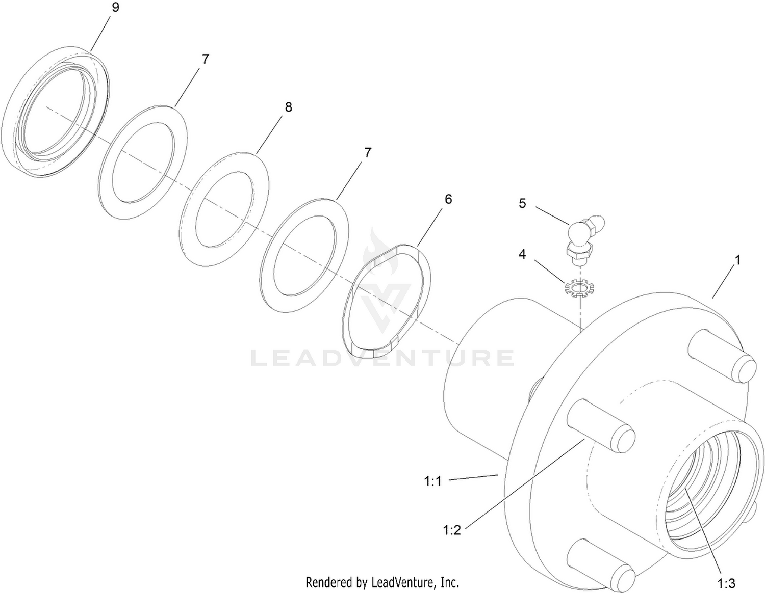 Wheel Hub Assembly No. 145-1446SP