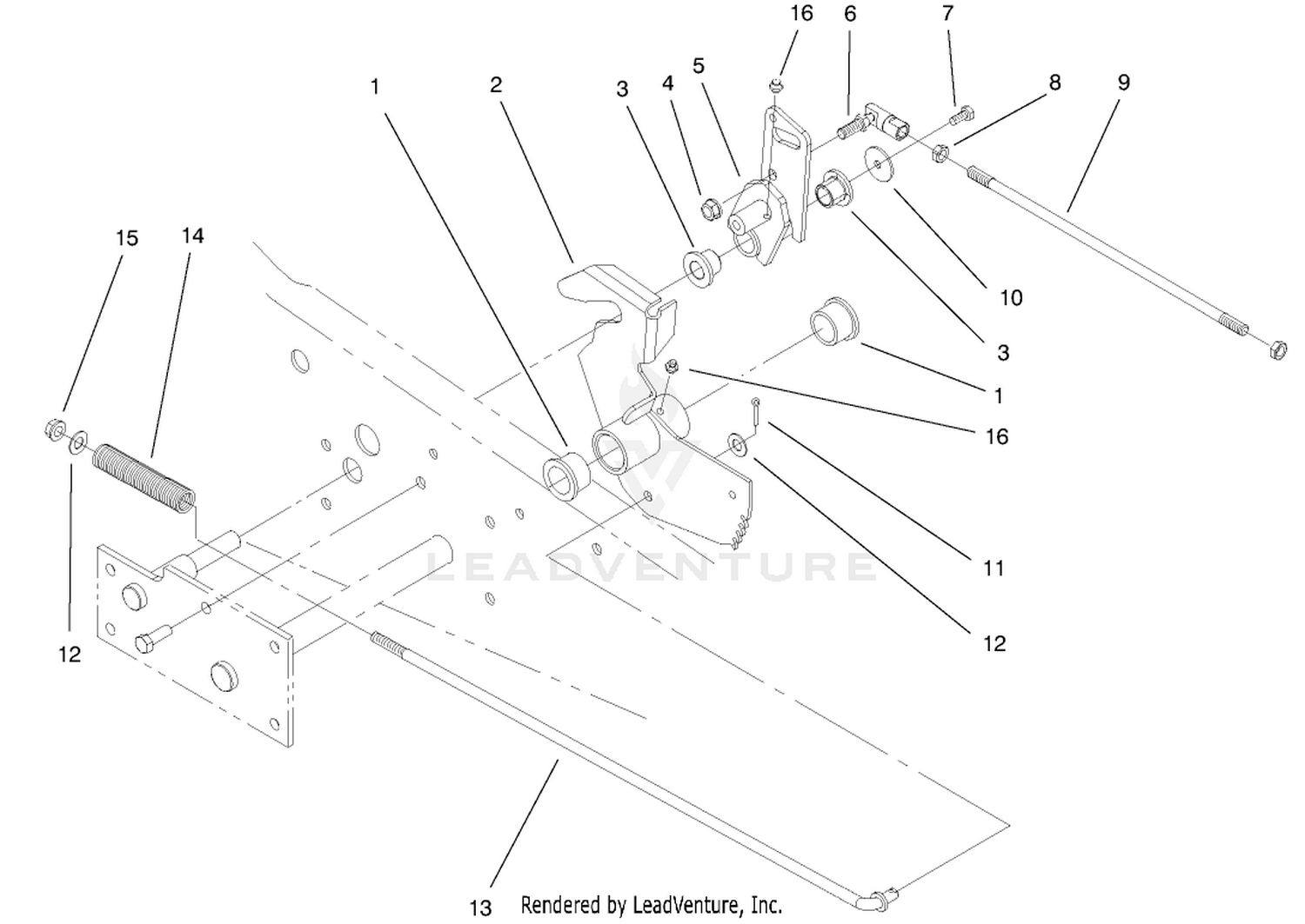 Lower Parking Brake Assembly