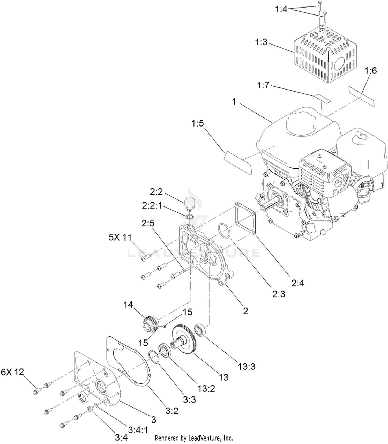 Engine and Gearbox Assembly No. 138-2143