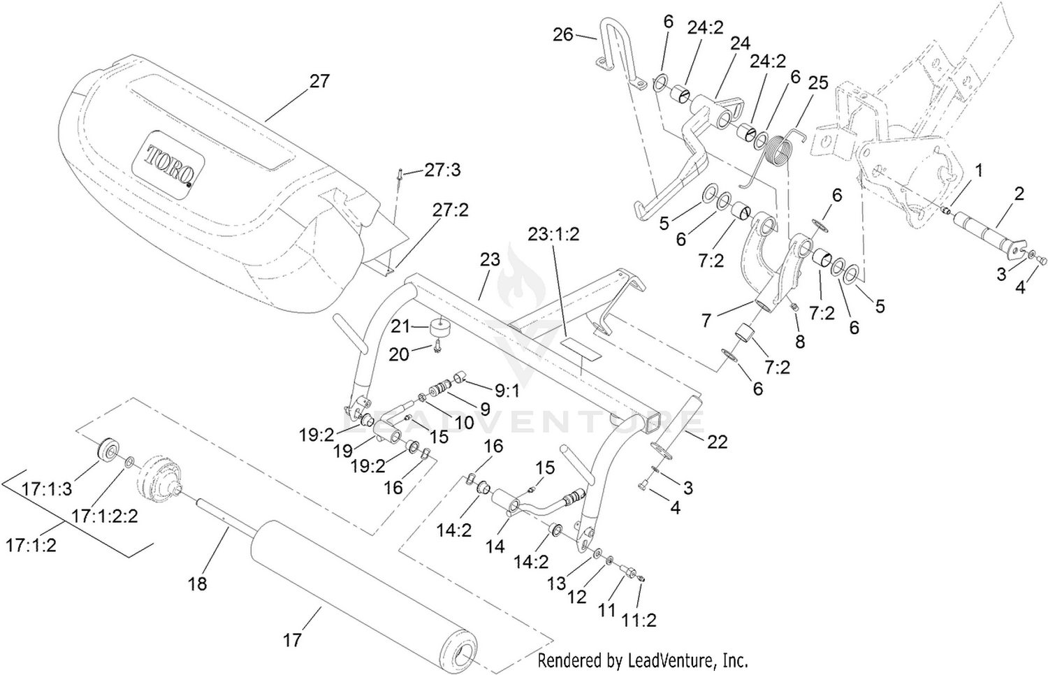 Left Pull Frame Assembly
